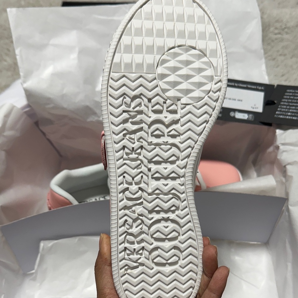 Versace Jeans Collection Pink Sneakers with Gold Accents - Picture 10 of 10